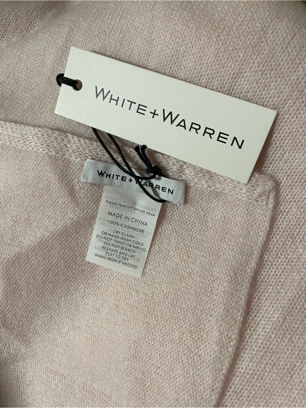 White + Warren Cashmere Travel Wrap Pink Sand 4547T - Picture 3 of 4